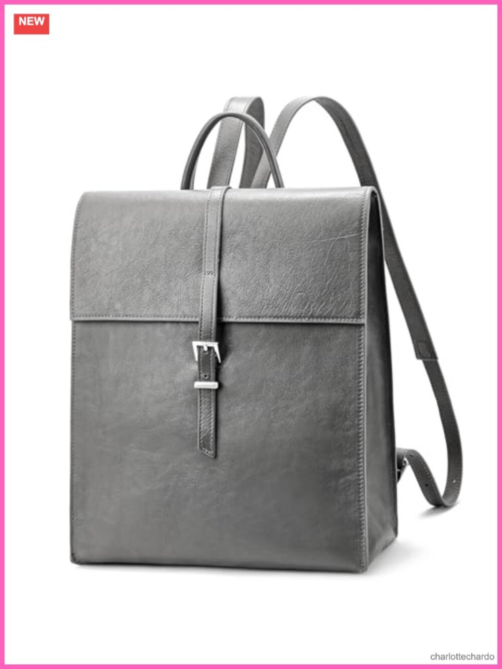 Genuine Full-Grain Leather Backpack Purse for Women with Laptop Compartment